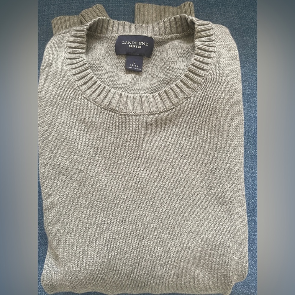 Men’s Lands End Drifter Sweater. Size L 42-44 VGU